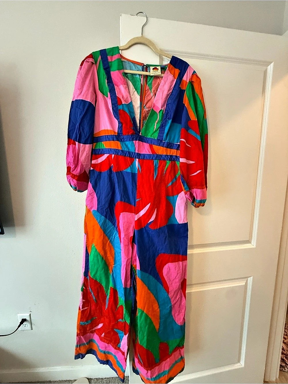 Farm Rio Abstract Print Wide-Leg Jumpsuit - Picture 4 of 10